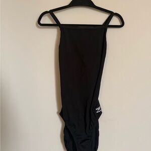 NWT Speedo Endurance+ Black One Piece Swimsuit Size 14